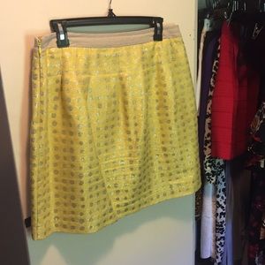 Loft Yellow Skater Skirt